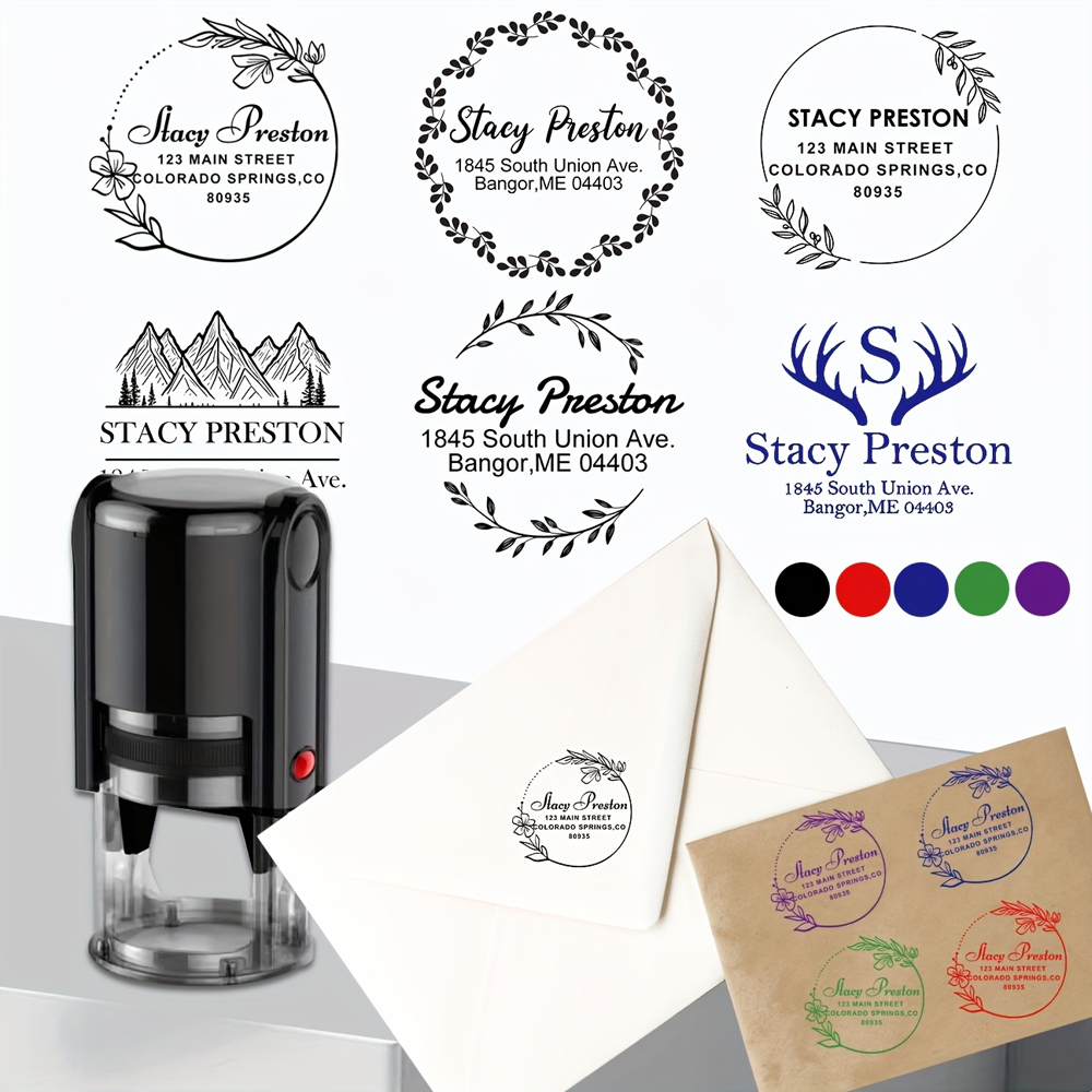 Rubber Date Stamp - Sello personalizado, sello autoentintado personalizado, nombre