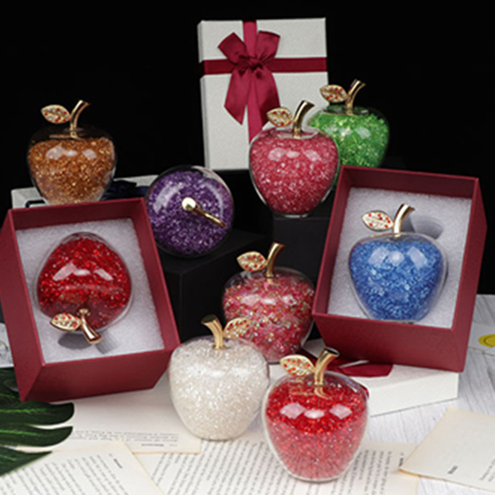 Paper Weight Crystal - Pisapapeles de manzana de cristal de